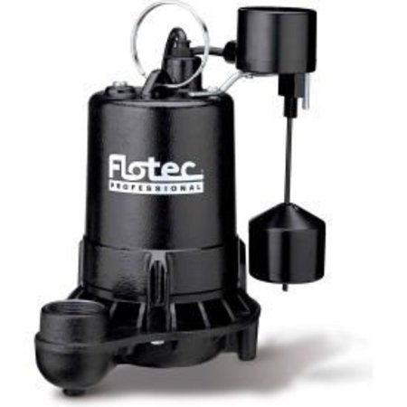 PENTAIR FLOW TECHNOLOGIES Flotec Professional Series Cast Iron Sewage Pump 3/4 HP, Tethered Switch E75STVT-01